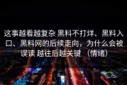 这事越看越复杂 黑料不打烊、黑料入口、黑料网的后续走向，为什么会被误读 越往后越关键 （情绪）