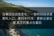 当事回应出现变化：一张时间线讲透黑料入口、黑料不打烊：更新记录在哪 真正的重点在最后