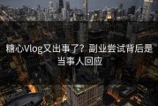 糖心Vlog又出事了？副业尝试背后是当事人回应