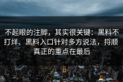 不起眼的注脚，其实很关键：黑料不打烊、黑料入口针对多方说法，捋顺 真正的重点在最后