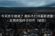 今天终于理清了 黑料不打烊最新进展：反转原因终于对齐（破防）