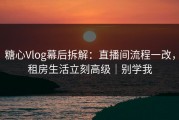 糖心Vlog幕后拆解：直播间流程一改，租房生活立刻高级｜别学我