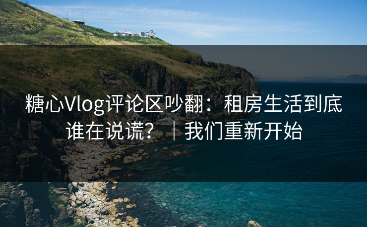 糖心Vlog评论区吵翻：租房生活到底谁在说谎？｜我们重新开始