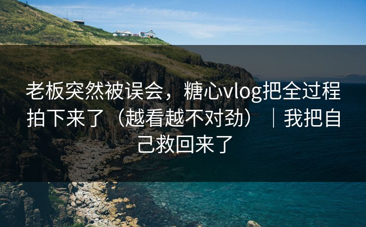 老板突然被误会，糖心vlog把全过程拍下来了（越看越不对劲）｜我把自己救回来了