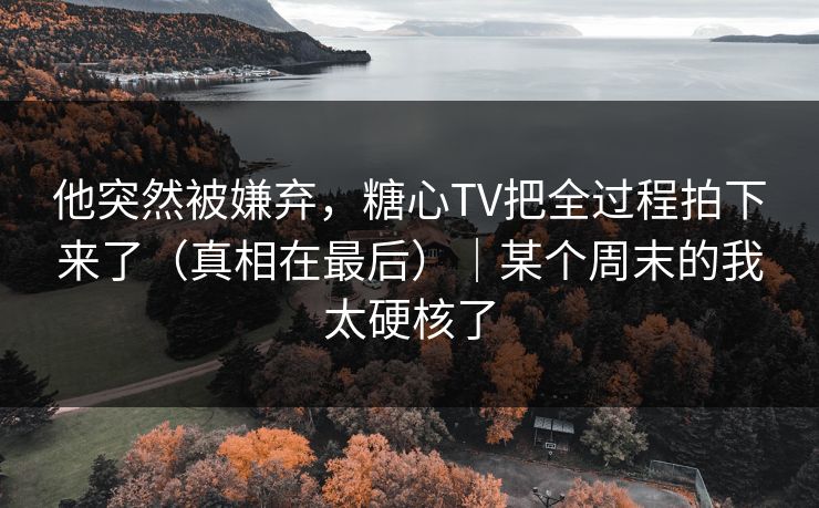 他突然被嫌弃,糖心TV把全过程拍下来了(真相在最后)|某个周末的我太硬核了 他突然被嫌弃,糖心TV把全过程拍下来了(真相在最后)|某个周末的我太硬核了